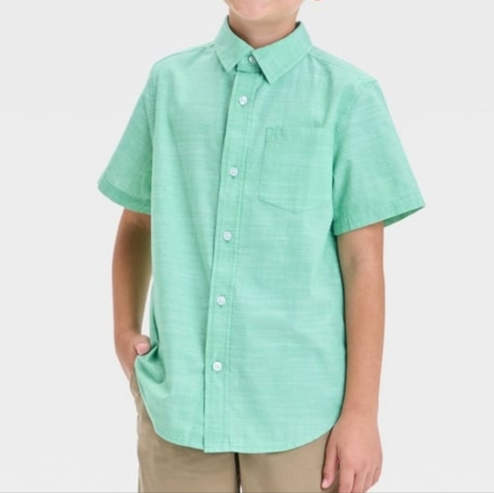 Cat & Jack Mint Green Button Down Shirt